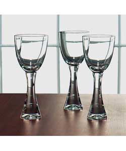 Unbranded 4 Piece Chunky Stem Wine Glass Set