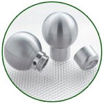 4000-09 Satin Ball Gear Knob - Satin Titanium