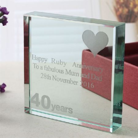 Unbranded 40th (Ruby) Anniversary Keepsake