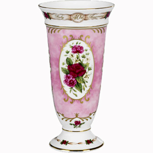 40th Ruby Wedding Anniversary Vase