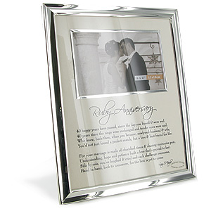 Unbranded 40th Ruby Wedding Anniversary Verse Photo Frame