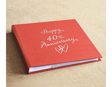 Unbranded 40th Wedding Anniversary 7 x 5 Photo Album