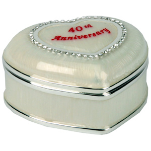 40th Wedding Anniversary Pearl Trinket Box