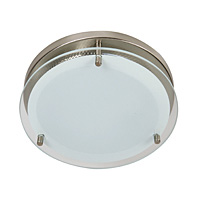 Unbranded 4250 SM - Small Chrome and Glass Flush Light