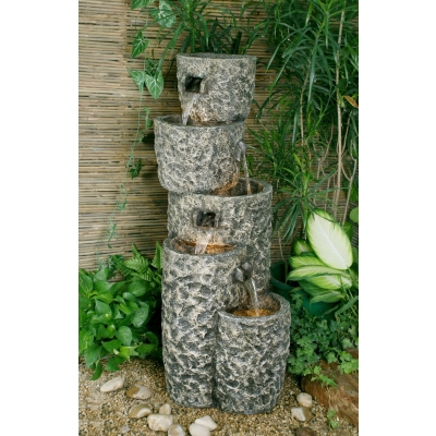 Unbranded 5 Tier Circular Granite Falls Water Feature