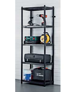 5 Tier Galaxy Black Plastic Shelving