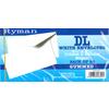 Ryman white DL gummed envelopes. Pack of 50