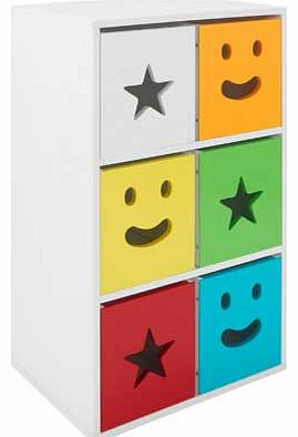 6 Drawer Smiley Face Storage Unit