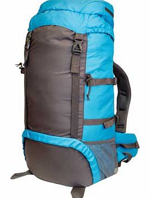 Unbranded 65 Litre Rucksack - Blue and Grey