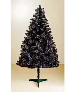 Unbranded 6ft Pre-Lit Black Tree with 240 Lights