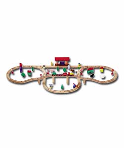 70 Piece Deluxe Wooden Train