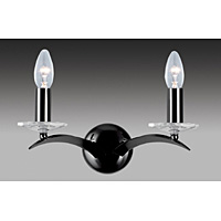 Unbranded 7542 2BC - Black Chrome Wall Light