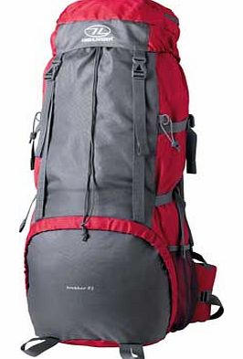 Unbranded 85 Litre Rucksack - Red and Black