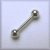 8mm Bead Platinum Barbell