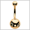 9 Carat Gold Tiffany Jewelled Navel Bar