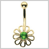 9 Ct Gold Daisy Delight Navel Bar