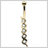 9 Ct Gold Just Gems Navel Bar