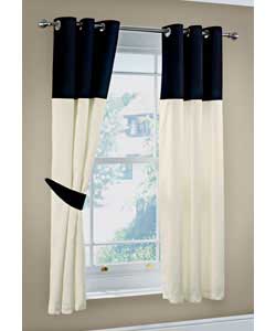 Curtains 100% polyester faux silk. Lining 50% polyester, 50% cotton.Eyelet curtains with 6cm chrome 