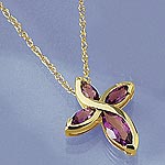 9ct. Amethyst Cross Pendant