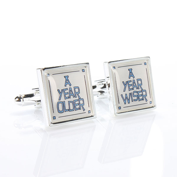 Unbranded A Year Older A Year Wiser Cufflinks Engraved