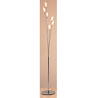 Acacia 6 Light Spray Glass Floor Lamp Polished Chrome Finish