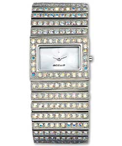 Accu.2 Ladies Rainbow Stone Set Bracelet Watch