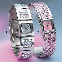 Accu 2 Womens Pink Bangle Watch