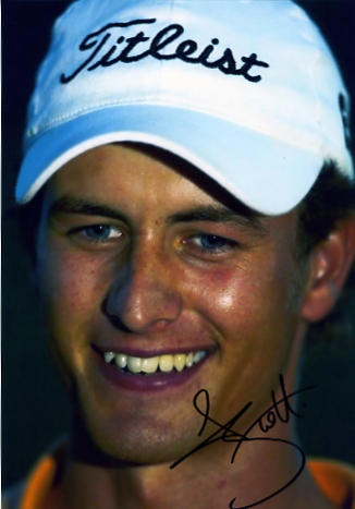 ADAM SCOTT SIGNED 10 x 8 INCH COLOUR PHOTOGRAPH