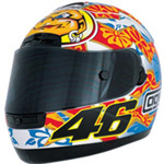 Minichamps has announced a 1/8 replica of Valentino Rossi`s helmet which he wore at the 2001 Mugello