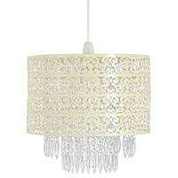 Unbranded AI138 CR - Cream Metal Pendant Shade