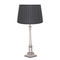 Unbranded AI918/258 16 BLK - Large Column Chrome Table Lamp