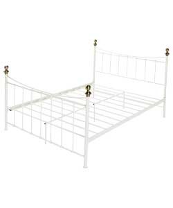 Unbranded Alderley Metal Kingsize Bed Frame - White