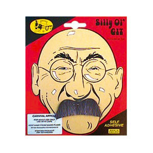 Alf Garnett moustache, grey