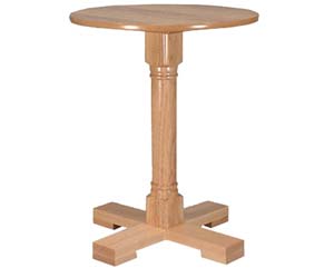 Unbranded Almeda bar table round natural oak