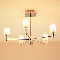 Alto Five Light Halogen Semi Flush Chrome Finish