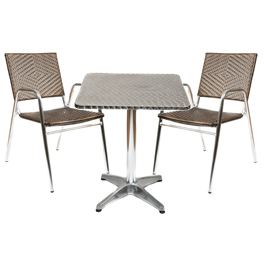 This bistro or cafe furniture set has become increasingly popular with cafe`s 