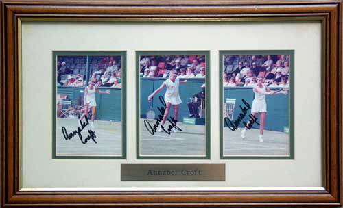 Unbranded Annabel Croft and#8211; Triple signed and framed presentation