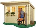 Unbranded Anston log chalet: Flower Box Length 60cm - Natural Timber