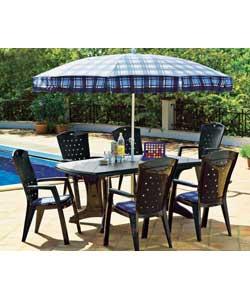 Anthracite 6 Seater Patio Set