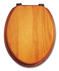 Antique Pine Effect 2 Piece Toilet Seat