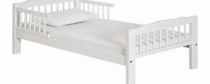 Unbranded Antique Pine Toddler Bed Frame - White