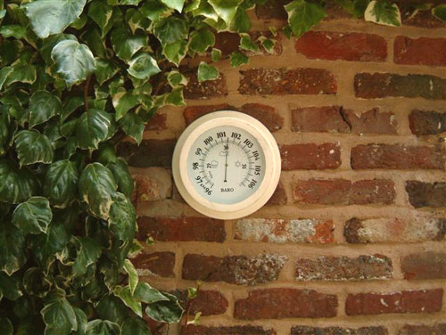 Unbranded Antique White Barometer