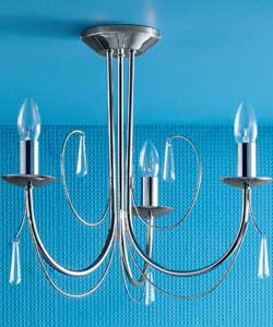 Ariane 3 Light Bright Chrome Chandelier