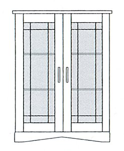 Aspen Display Cabinet - Glazed 2 Door