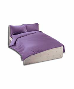 Aubergine Plain-Dyed King Size Duvet Set