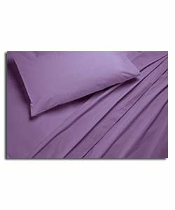 Aubergine Plain-Dyed King Size Sheet Set