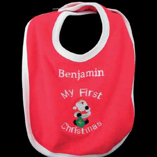 Babys 1st Christmas Bib