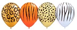 Balloon - Safari animal print - 12inch latex - assorted