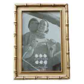 Gold coloured bamboo effect photoframe