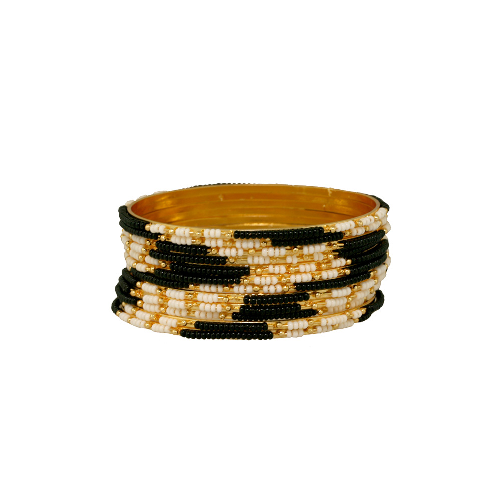 Unbranded Beaded Bangles - Black